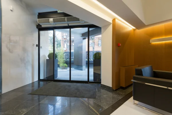 Commercial Dual-Panel Sliding Doors