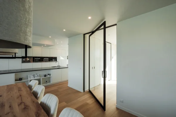 Modern Interior Pivot Door Installation Design in Denver CO - The Install Company