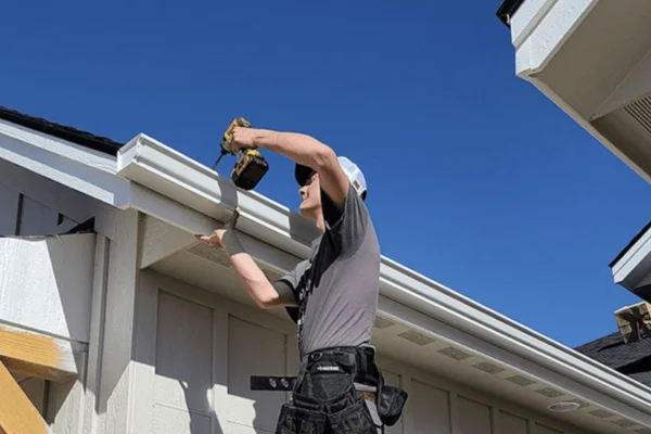 Roofing Contractor Installing Decorative Fascia in Denver CO - The Install Company