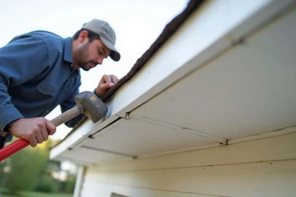 Roofing Contractor Installing Roof Fascia in Denver CO - The Install Company