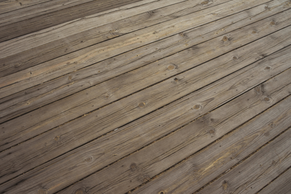 grey weathered decking
